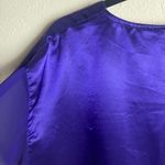 Victoria's Secret Vintage Victoria Secret M/L Nightgown Purple Pearl Button Down Sheer Sleeves Photo 3