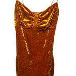 Urban Outfitters  Velvet Mini Dress in Orange Photo 0