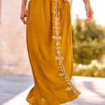 Garnet Hill Solaris embroidered crepe maxi skirt size S Photo 0