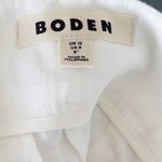 Boden Womens Linen Shorts Size 8 White High Waist Coastal Chic Resort Preppy Photo 5