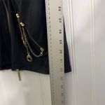 Rocawear VTG M Black Bodycon Dress Gold Zippers Chains Y2K Streetwear Glam Photo 5