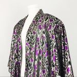 Vintage Metallic Woven Animal Motif Robe | OS Black Size undefined Photo 3