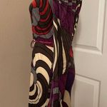 Rochelle Rodriguez Clothing vintage long sleeve wide cuff multicolor wrap dress. Photo 5