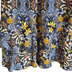 Loft  Ann Taylor Blue & Yellow Floral Drop Waist Ruffle Dress Size Small Petite Photo 8