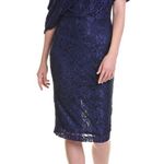 Alexia Admor  One Shoulder Dark Blue Dress Photo 1