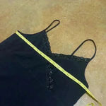 Vintage Y2K Women Black Babydoll Spaghetti Strap Whimsygoth Cami Top Embellished Size L Photo 2