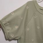 Madewell  Daisy Embroidered Short Sleeve Sweatshirt Photo 5