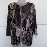 Chico's Chico’s Size‎ 2 Multi Print Classic Cardigan Dress Up or Down  Large 12/14 Photo 1