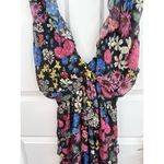 Slate + Willow Dress Size S M Cross Strap Floral Deep Vneck Tiered Skirt Photo 7