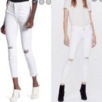 Mother Jeans Looker Ankle Fray Little Miss Innocent White Photo 1