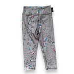 Becco LA Floral Crop Leggings, Taupe, Large Purple Photo 1