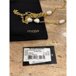 Maje  Freshwater Pearl Gold Tone Necklace Brass Chain Clasp Hiver 2022 Minimalist Photo 7