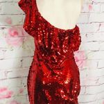 Leith red sequin mini cocktail party dress Photo 7