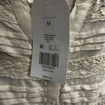 Wonderly  Beige Crochet Detail Long Sleeve Blouse Size Medium Boho Casual Top Photo 4