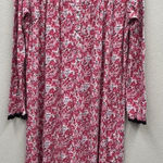 Eileen West Floral Midi Nightgown Medium Pink Modal Long Sleeve Soft Cottagecore Photo 0