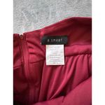 B. Smart Burgundy Satin High-Low Formal Prom Cocktail Evening Gown VNeck Satin 15 Photo 10