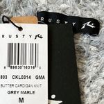 Rusty  Women’s v neck Butter cardigan Knot sweater in grey Marl size Medium Photo 4