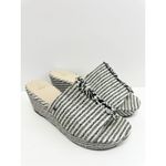 Vera Wang Simply  Wedges Size 9.5 Black White Textile Upper Open Toe Sandals Photo 4