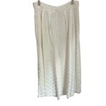 ASOS Off White Dot Cricle Print High Waisted Cropped Wide Leg Trousers Sz 10 Photo 1