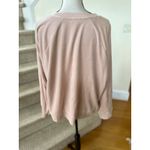 Talbots Haven Well Within Pink Velour Fleece Crewneck Long Sleeve Sweatshirt Photo 3