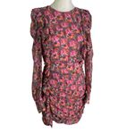 ZARA  Floral Ruched Ruffle Mini Dress Size S Photo 5