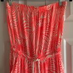 Gap  Strapless Neon Pink Leaf Pattern Maxi Dress Size XS Photo 1