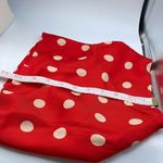 Vintage red white polka dot infinity satin scarf. Photo 2