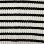 Lulus Striped Ribbed Scoop Bodysuit in Black & Cream size Small Photo 10