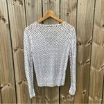 Loft Sweater Women's Size Medium Black and White Pattern ButtonUp Cardigan Photo 1