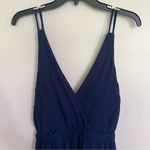 Women’s Lulu's Lost In Paradise Navy Blue Strappy Maxi Dress Size Medium Photo 3