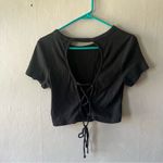 Wild Fable  Black Ribbed T Shirt Size Large Photo 2