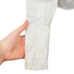 Elie Tahari  White Ruffle Front Button Down Collared Blouse Women's Size Small Photo 2