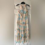 Davi & Dani  NEW NWT Peach Multicolor Floral Halter Neck Maxi Dress medium Photo 7