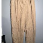 Christian LaCroix  BEIGE NEUTRAL WIDE TAPERED LEG SOFT ELASTIC WAIST PANTS SIZE L Photo 0