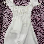 Tiger Mist  White Satin Style Mini Dress  Photo 0