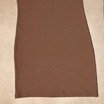 Babaton Aritzia Sculpt Ribbed Racerback Mini Dress in Brown, Size L Photo 8