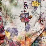 Vintage Y2K Top Long Sleeve Shirt Garden Tee Sequins Bling USA S Small M Medium Pink Photo 6