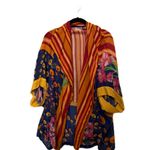 Free People Floral Blue and Yellow Beach Cover-Up Photo 1