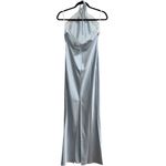 Majorelle NEW NWT Libbie Halter Lace Trim Maxi Gown In Light Blue Photo 5