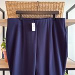 Talbots NWT  Montauk Navy High-Rise Flare Ankle Ponte Knit Career Dress Pant 18WP Photo 1