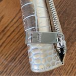 Tahari  Trifold Wallet Gold  Embossed Leather Crocodile Pattern CashCard Organize Photo 5