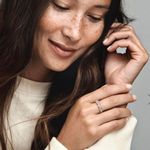 Pandora 14k Rose Gold Plated Alternating Sparkling Band Ring CZ US 7 Photo 3