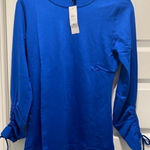 Ann Taylor New  Royal Blue Shirt Ruched Photo 0
