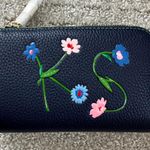 Kate Spade In The Garden Compact Wallet Parisian Navy Floral Leather Photo 4