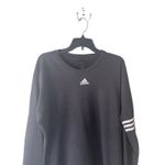 Adidas Size M Black White Logo Spell Out Long Sleeve Crewneck Sweater Photo 2