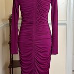 INC Ruched Long Sleeve V-Neck Bodycon Dress Photo 2