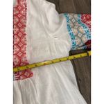 Nina Leonard  Embroidered Tunic Dress White Bell Sleeve Boho V-Neck Women's L Photo 6
