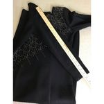 Kasper ASL x Nina Charles Knit long/SL Maxi Dress Sz. Sm Black Bejeweled Bodice Photo 5