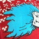 Dr. Seuss Dr Suess Thing 1 is On The Run ugly Christmas sweater NWOT size small Photo 3