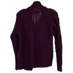 Vintage Arancrafts Ireland Purple Merino Wool Cableknit Sweater Small Photo 5